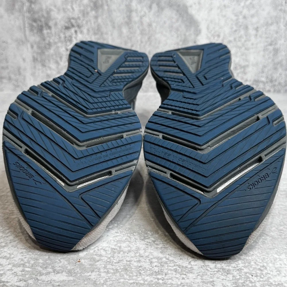 Brooks Ricochet 3 Mens Running Shoes Grey Navy Blue 1103611D199 Size 11